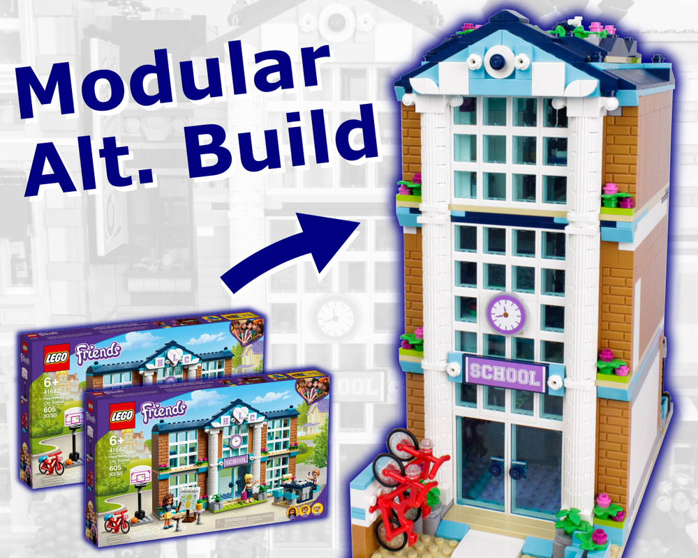 Belønning Overskyet Lang LEGO MOC Friends Modular School Alt Build by Stonewall Bricks | Rebrickable  - Build with LEGO