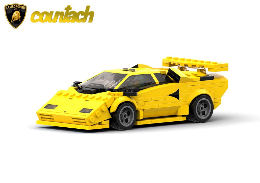 LEGO MOC Lamborghini Countach (Yellow Version) - Speed Champions 8 Studs  wide by AbFab74 | Rebrickable - Build with LEGO