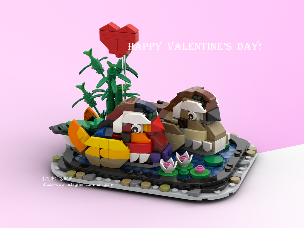 pegs Empirisk Gå i stykker LEGO MOC Yuanyang for Valentine's Day by Fanpeixi | Rebrickable - Build  with LEGO