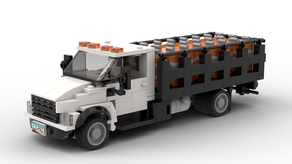 LEGO MOC GMC C5500 Traffic Barrel Truck by Yellow.LXF | Rebrickable ...