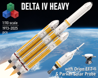 LEGO MOC-101254 Delta IV Heavy with Parker Solar Probe [Saturn V