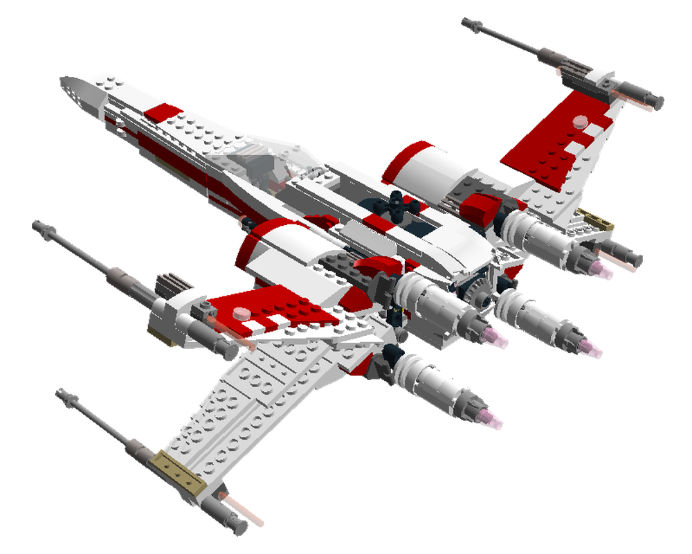 Lego Moc Red Squadron T 70 X Wing By Stumped360 Rebrickable Build With Lego
