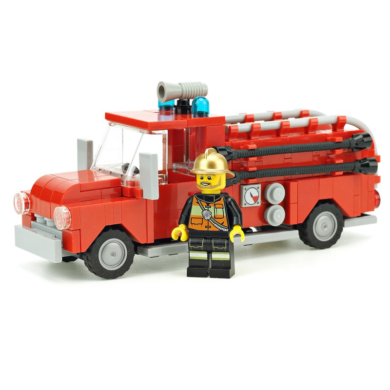 quagga ekko Motel LEGO MOC Vintage Fire Truck by De_Marco | Rebrickable - Build with LEGO