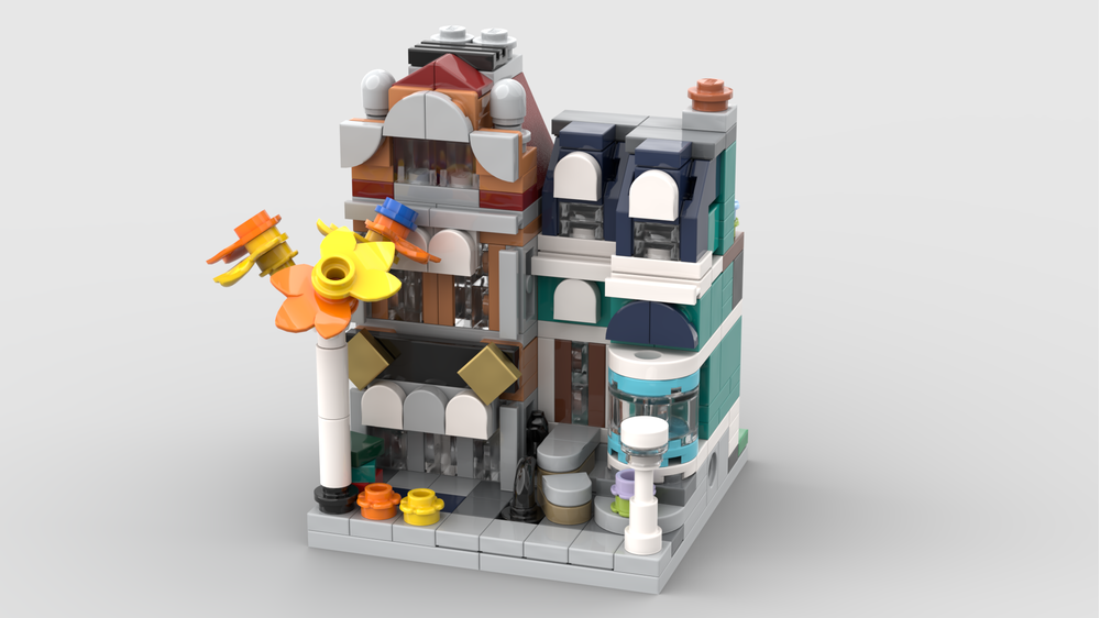 LEGO MOC Mini Modular 10270 Bookshop by christromans Rebrickable Build with LEGO