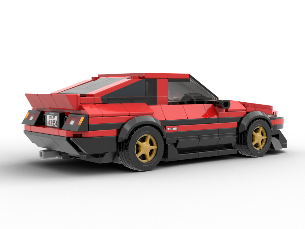 LEGO MOC Toyota AE86 GT-Apex in red by madspacer