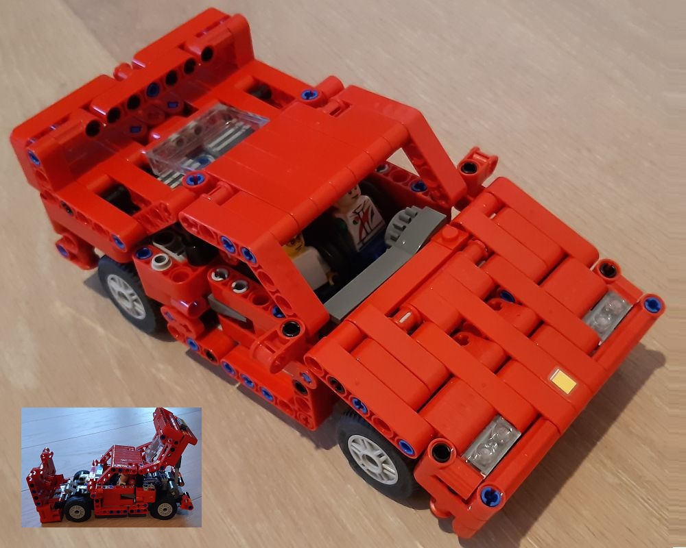 Lego Moc Ferrari F40 Lego Technic Mini Moc By Creativemodedk | Rebrickable  - Build With Lego