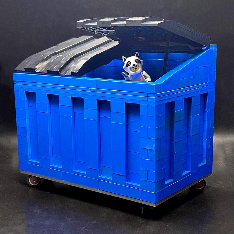 Small Trash Can (Lego look like) by GedeonLab