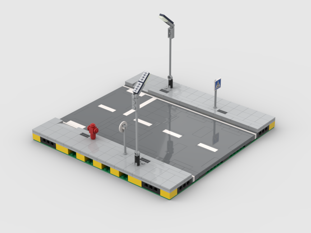 LEGO MOC MILS - Road Strait w Crosswalk by SirCharles | Rebrickable ...