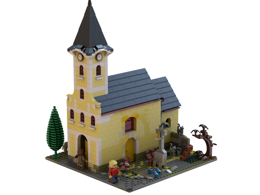 LEGO MOC Yellow Church by cvi | Rebrickable - Build with LEGO