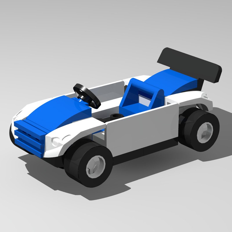 LEGO MOC Pullback Go Cart by EnzoBricks Rebrickable Build with LEGO