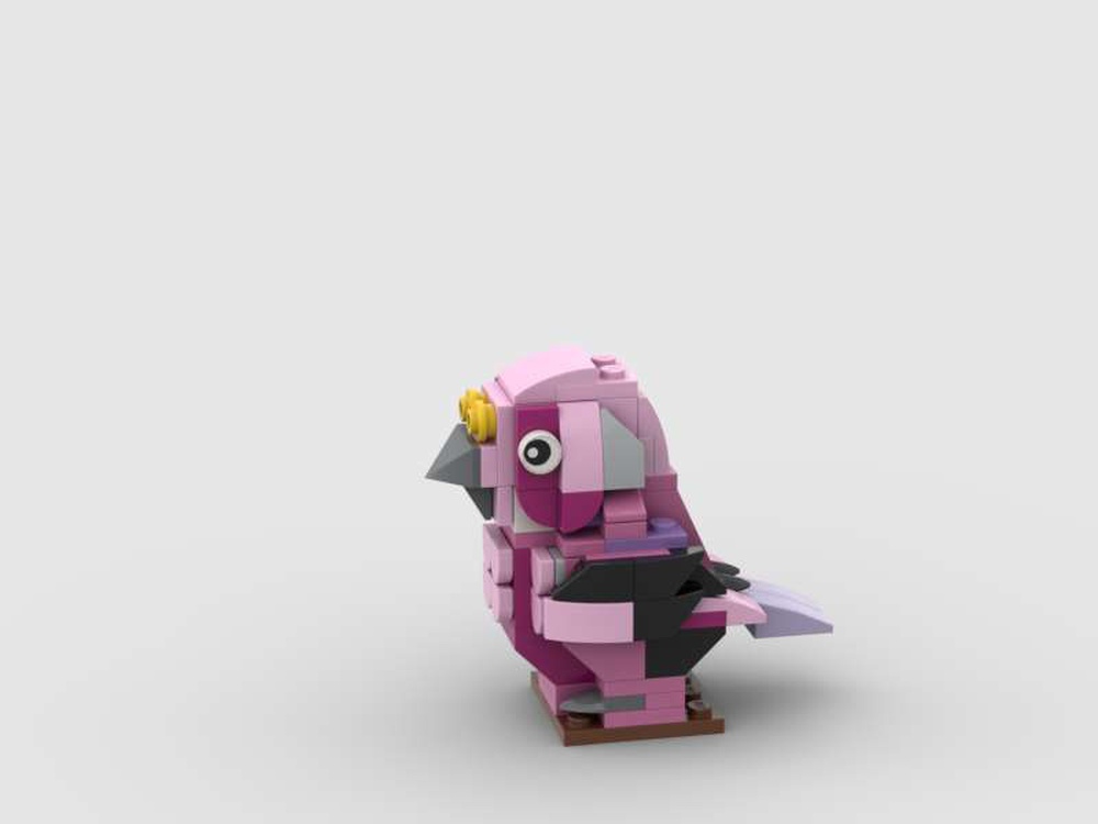 LEGO MOC Rosey Bourke Parakeet by hamilt22