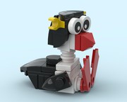 LEGO MOC Pushable Big Red Button (black version) by Balage64