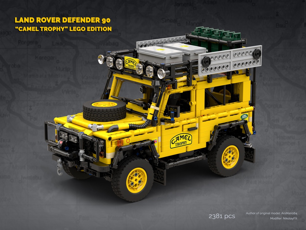 LEGO MOC Land Rover Defender 90 Camel Trophy Edition by NikolayFX Rebrickable Build with LEGO