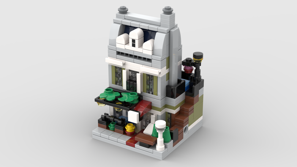 LEGO MOC Mini Modular 10243 Restaurant by christromans Rebrickable - with