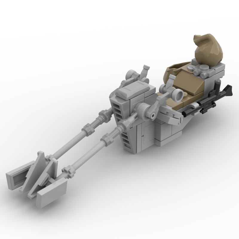 LEGO MOC scruffybrickherder | (from with - Outer Mando\'s Rebrickable Mandalorian) LEGO Build Bike Speeder by the Zephyr-J Rim