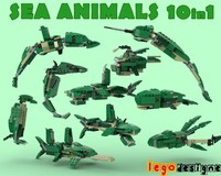31058 Sea Animals Package 10in1