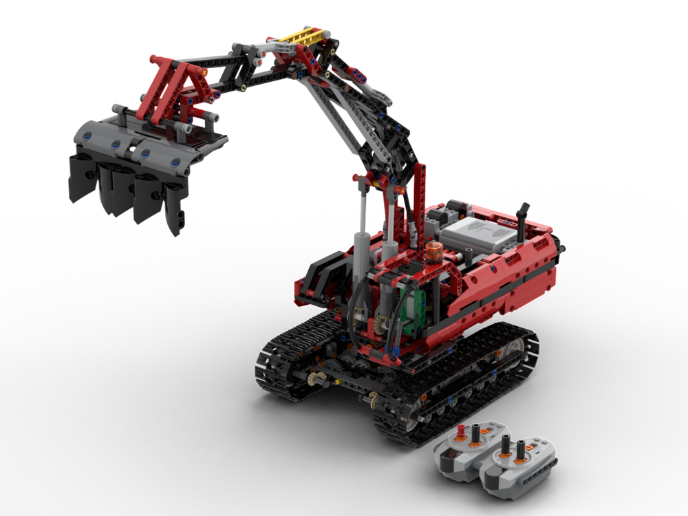 argument gå ind større LEGO MOC Motorized Excavator by BrickRandom | Rebrickable - Build with LEGO