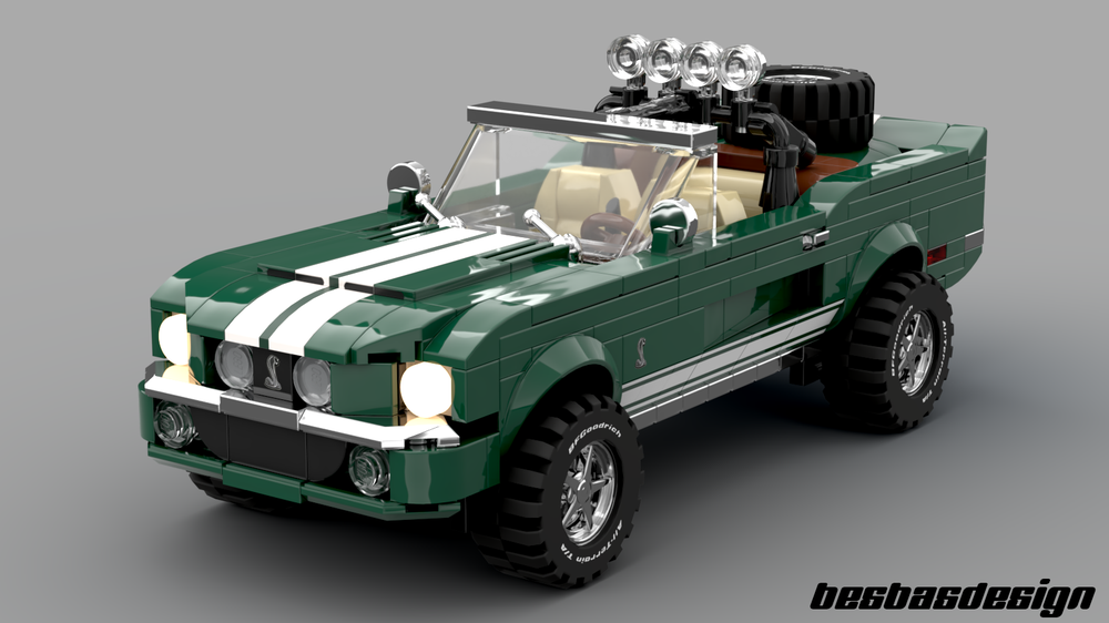 Lego Moc Ford Mustang ('67 Shelby Mustang Off-Roader Gas Monkey Version) By  Besbasdesign | Rebrickable - Build With Lego