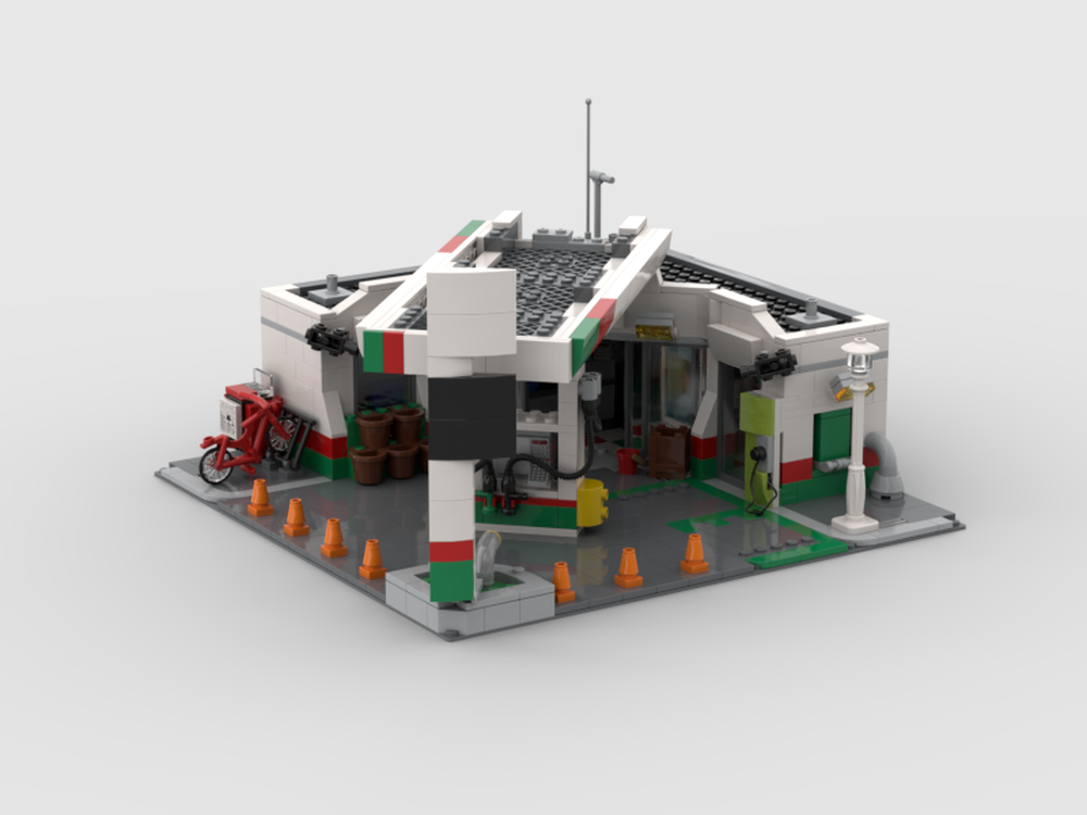 Intakt bund universitetsområde LEGO MOC Modular 60132 Service Station by jameshigson0512 | Rebrickable -  Build with LEGO