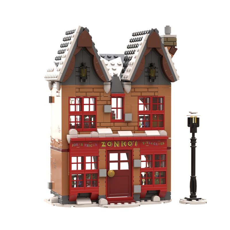 Lemaco レマコ DB103 174-9 クリーム・赤・黒 HO-047 LEGO MOC-104128 Hogsmeade Village Zonko's Joke Shop - SP014 by