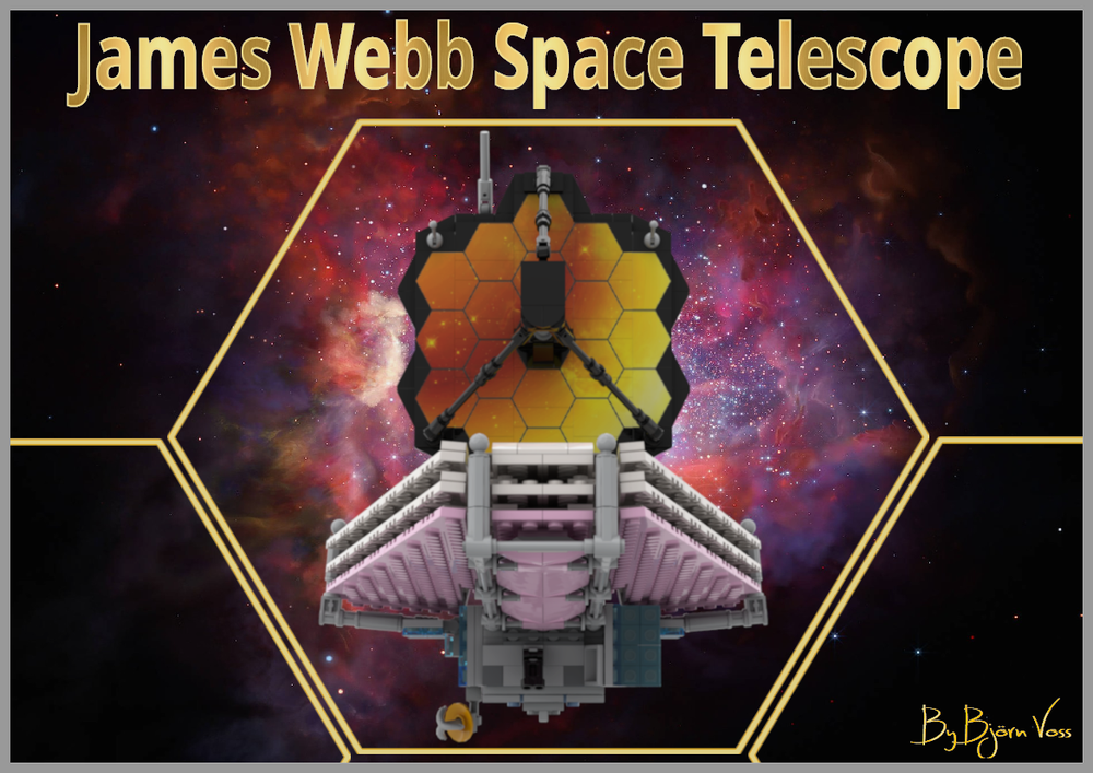 MAYD James Webb Space Telescope Building Kit, Space Wars MOC-77613 1/25  Space Telescope Exclusive Model Building Blocks Compatible with Lego NASA