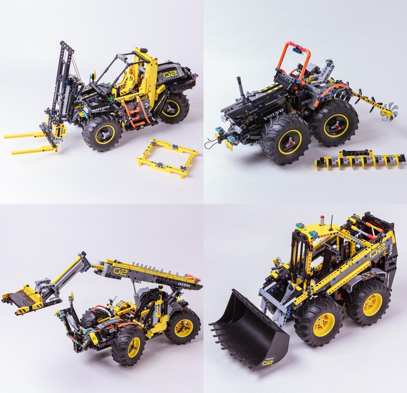 LEGO MOC 4in1 Construction Vehicles pack (42081 c-model) by klimax 