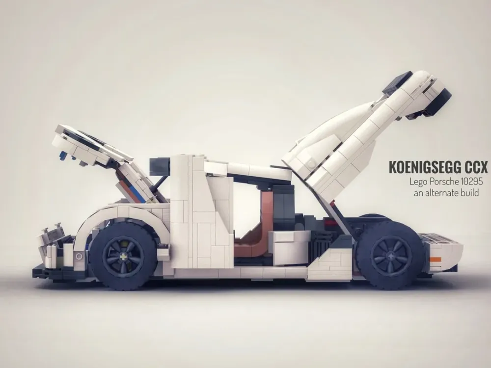 LEGO MOC Koenigsegg CCX, Porsche 10295 set alternate build by