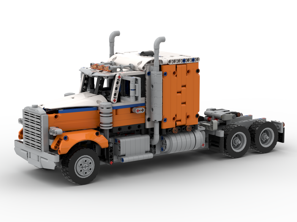 LEGO MOC 42128- Alternative- American Semi truck by Lego Garage | Rebrickable - Build with LEGO