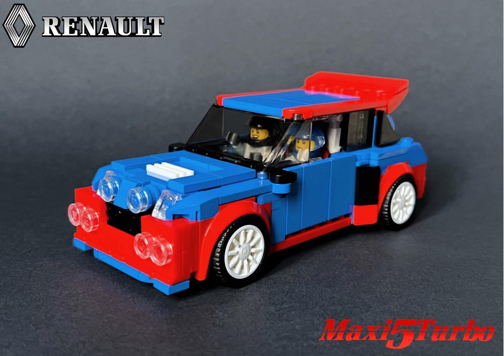 LEGO MOC Renault 5 Maxi Turbo Speed Champions 8 Studs wide by AbFab74 Rebrickable Build with LEGO