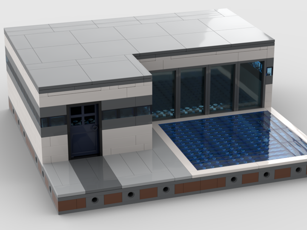 LEGO MOC Modern house by Boomdidit Rebrickable Build with LEGO