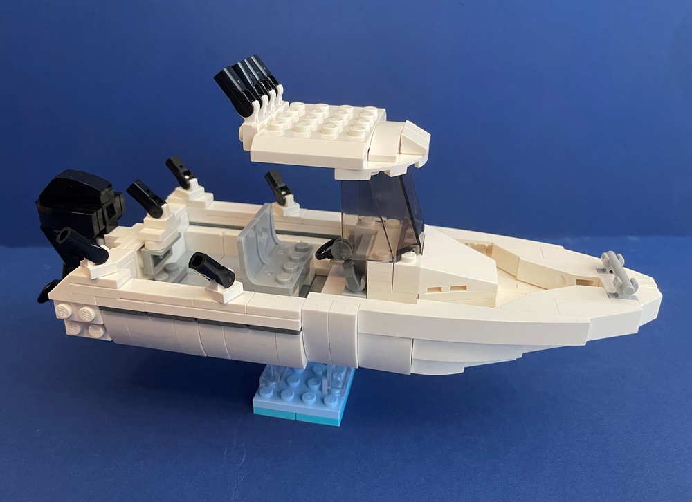 LEGO MOC Small Center Console Boat Model by legoartist808