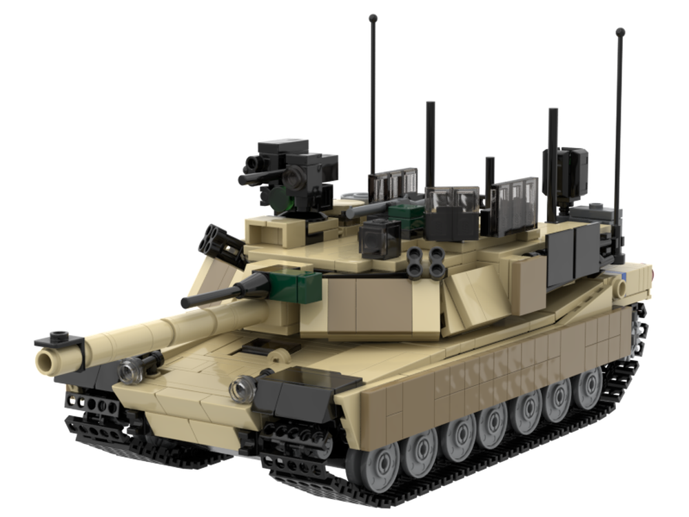 thumbnail interactive-video image 1 of Sluban M1 Abrams MOC Building Blocks Set – 781 Pieces, Army Tank Model M1A2 1 of 3
