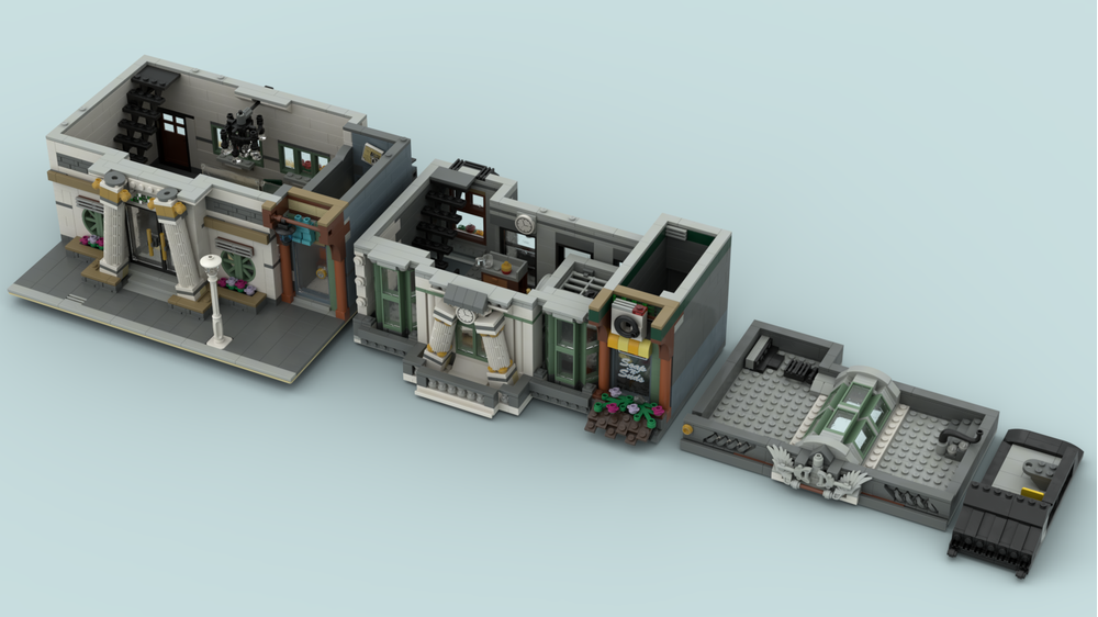 LEGO MOC Classical Brick Bank by Fhendur | Rebrickable - Build with LEGO