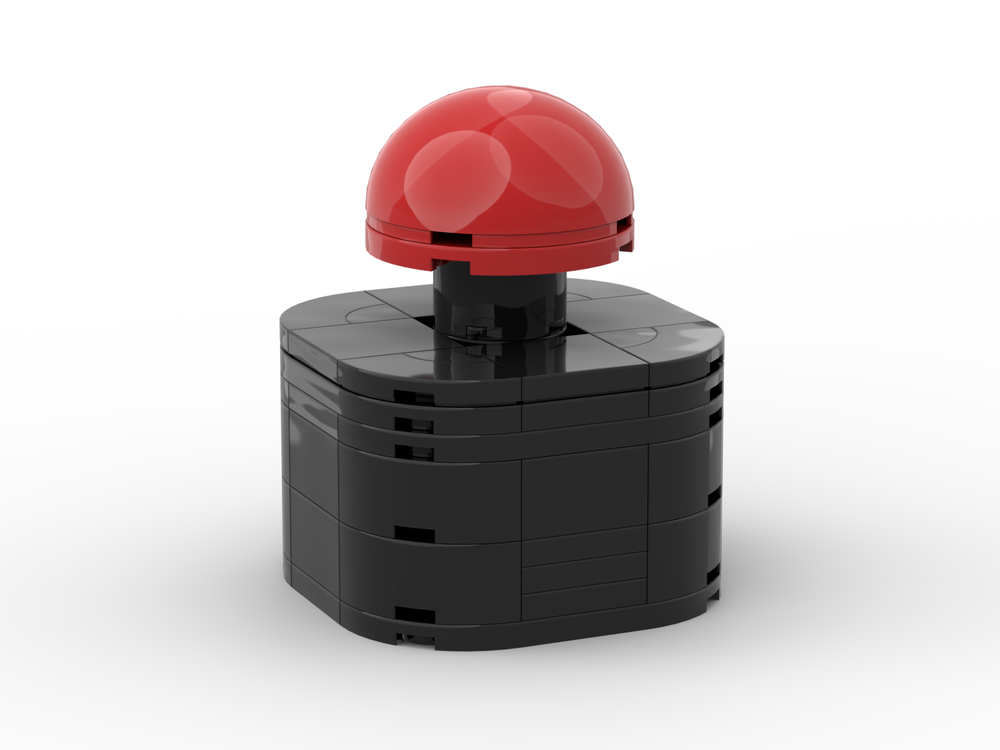 LEGO MOC Pushable Big Red Button (black version) by Balage64
