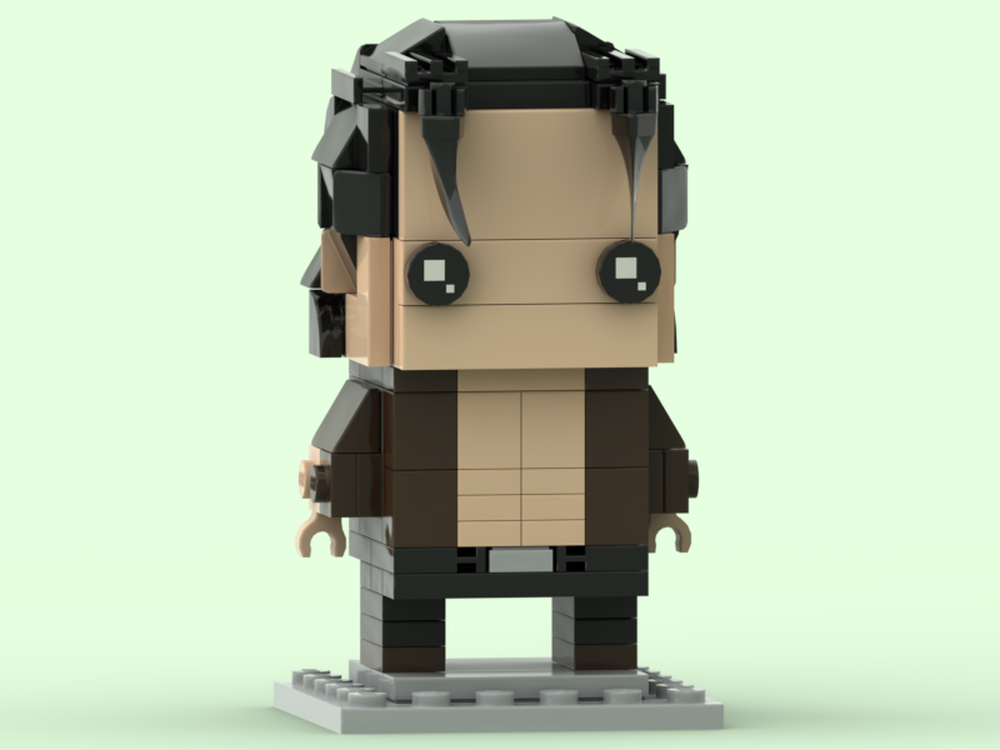 LEGO MOC Eren Jaeger Attack on Titan BrickHeadz by AnimeBricks4 Rebrickable Build with LEGO