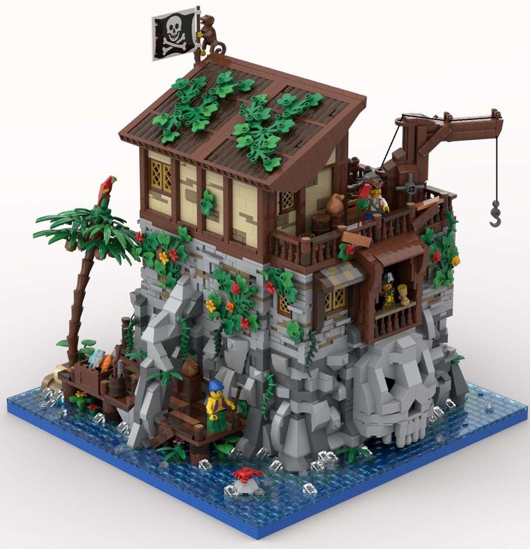 LEGO MOC Pirate Skull Island with Redbeard s house by Massenzio Rebrickable Build with LEGO