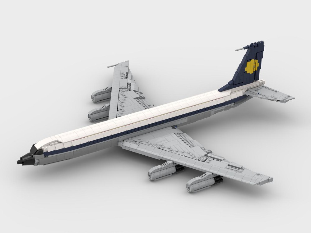 LEGO MOC Boeing 707 - Lufthansa (Building instructions only) by  bru_bri_mocs