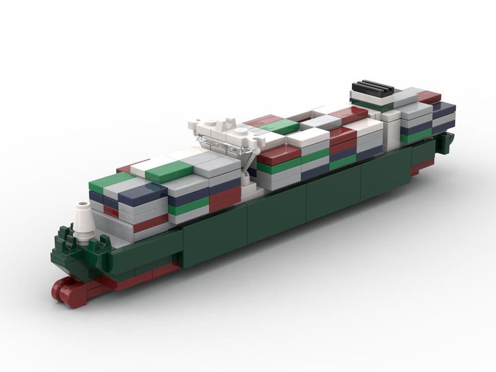 LEGO MOC Golden-Class Container Ship by The Brix Channel | Rebrickable - Build with LEGO