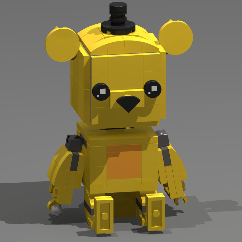 LEGO MOC Bricheadz: Fnaf 1: Golden freddy (2.0) by gamesandmovierecreation