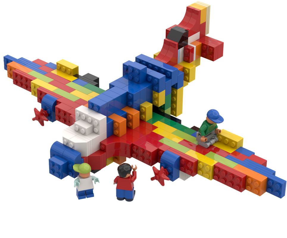 LEGO MOC Design Airplane by | Rebrickable - Build with