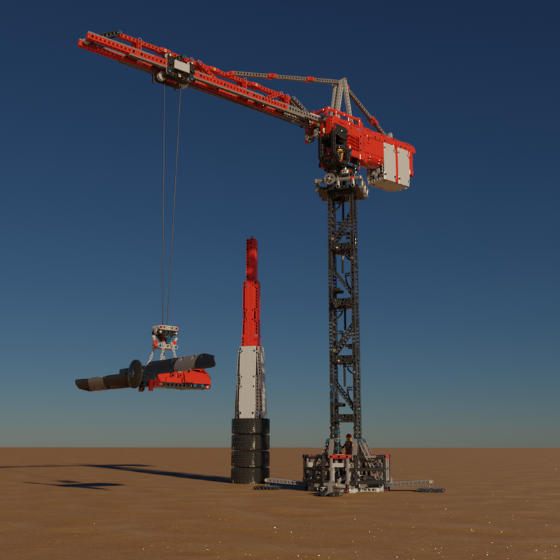 Forbavselse Forberedende navn Muskuløs LEGO MOC Tower Crane (Model C for 42082) by NG_Design | Rebrickable - Build  with LEGO