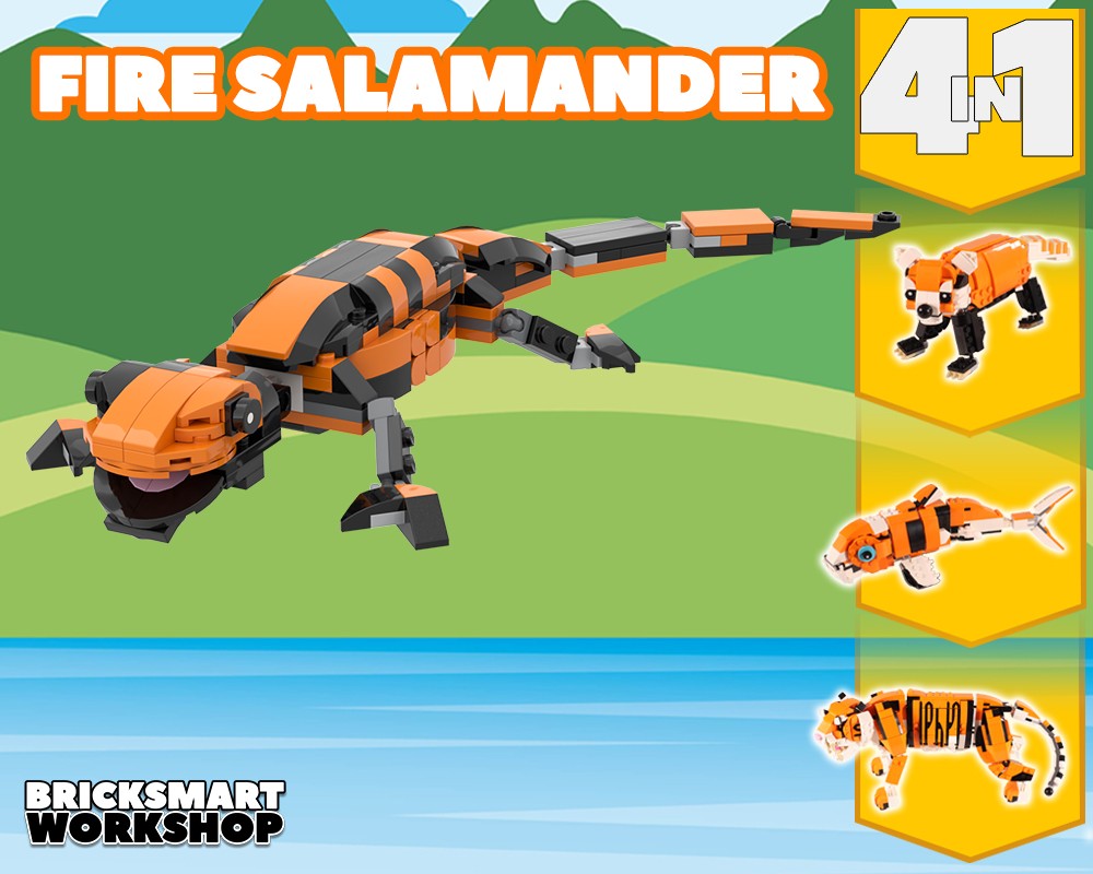 LEGO MOC Fire Salamander 31129 Alternate by bricksmartworkshop