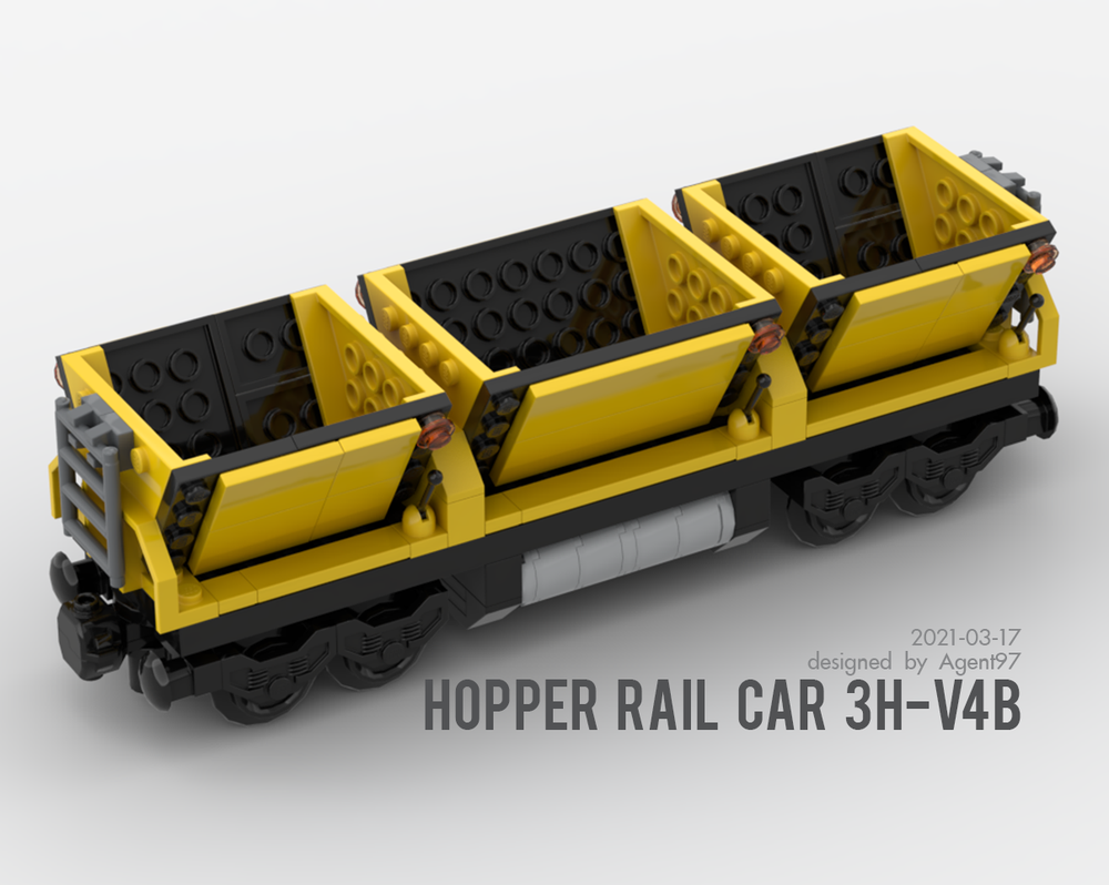 LEGO MOC-107564 Hopper Rail Car 3H-V4B by Agent97 | Rebrickable - Build ...