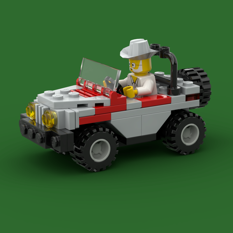 LEGO MOC Retro Jurassic Park Jeep by bric.ole | Rebrickable - Build ...