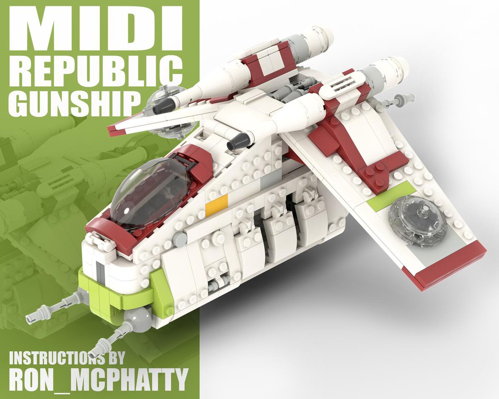 LEGO MOC Midi Gunship by ron_mcphatty | Rebrickable - Build LEGO