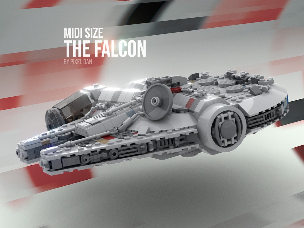 LEGO MOC PiXEL-DANs CHIBI-STYLE Millennium-Falcon -- CHECKOUT THE