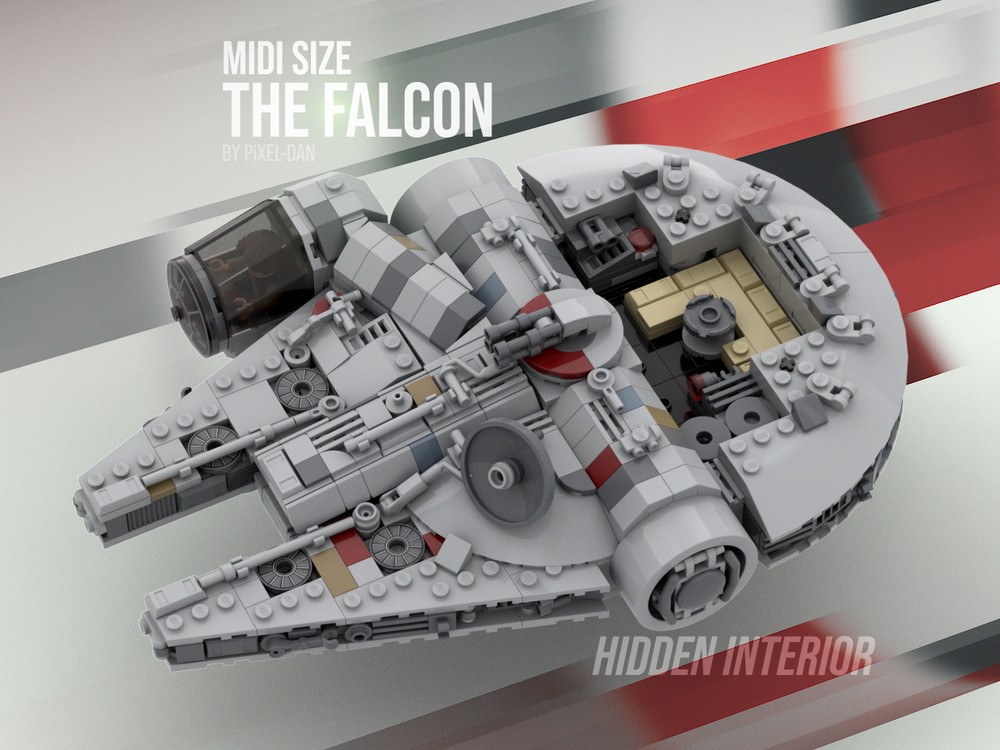 LEGO MOC PiXEL-DANs CHIBI-STYLE Millennium-Falcon -- CHECKOUT THE