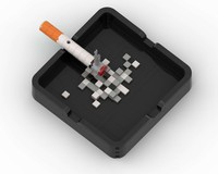 LEGO MOC-108504 Ashtry with cigarette by barsim70 | Rebrickable