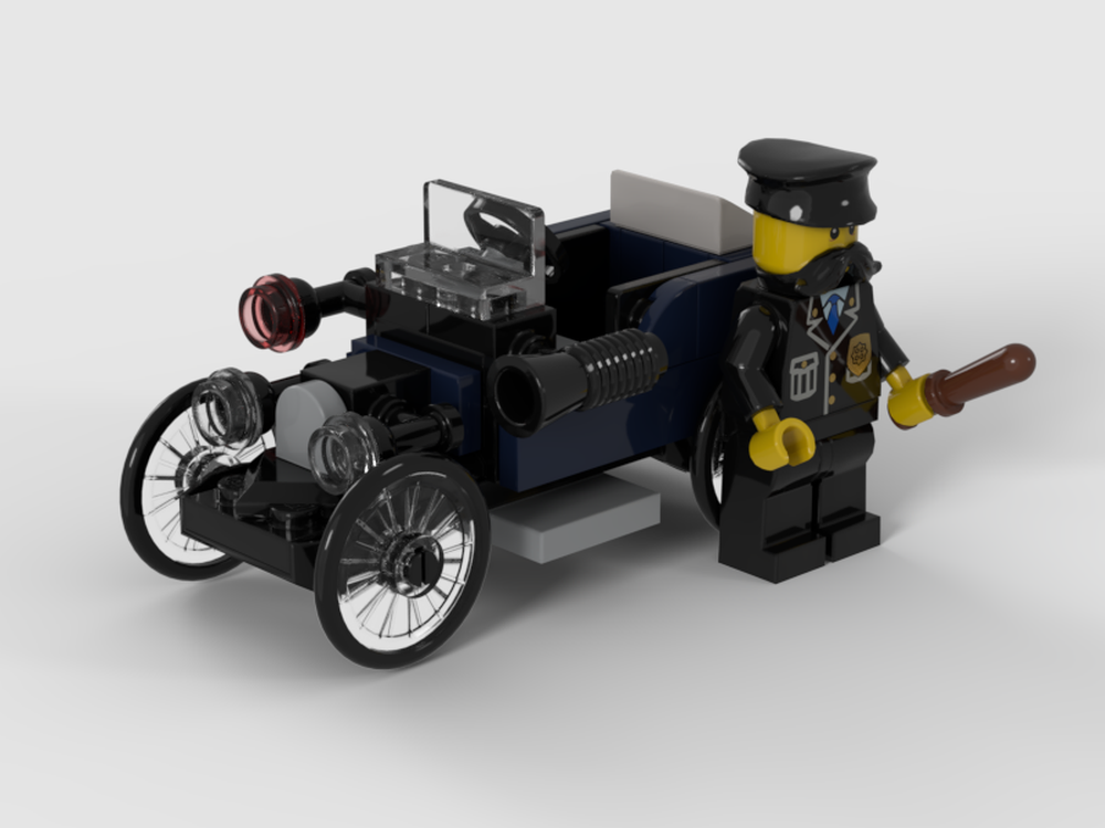 LEGO MOC Vintage Police Runabout by Saint_Ceadda | Rebrickable - Build with