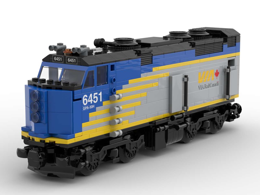 LEGO MOC VIA Rail EMD F40PH-2 by TO.Creations